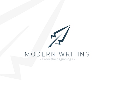 Modern Writing design feather logo minimal modern mongram mw logo pczohtas pen plume pánczél otto writing