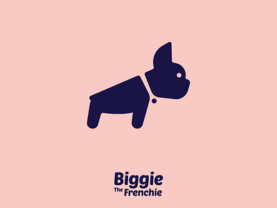 Biggie The Frenchie design dog dog logo french bulldog frenchie logo minimal pczohtas puppie symbol