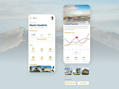 Island Investing App app design mobile ui ux