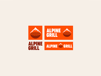 Alpine Grill alpine design grill logo logo design