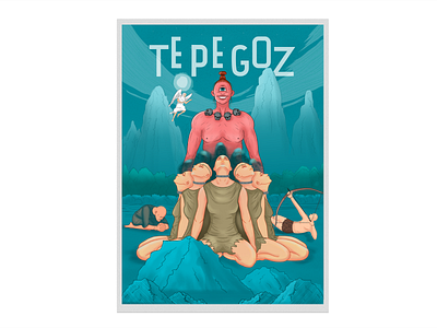 "Tepegoz myth" poster art azerbaijan illustration illustration digital illustrator mythical mythology poster tepegoz