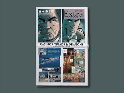 3040 adobe adobe indesign comic book design editorial design graphic design illustration macau media newspaper typography