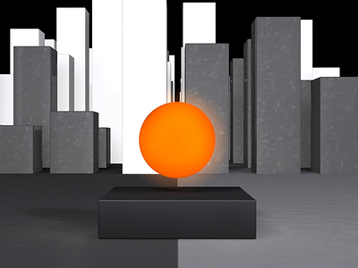 Orange sphere c4d cinema4d orange sphere