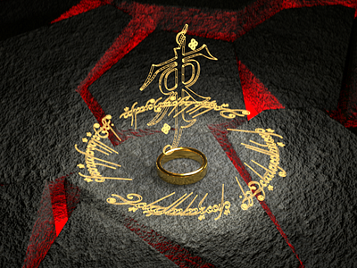One Ring to rule them all c4d cinema4d hobbit lotr redshift ring tolkien