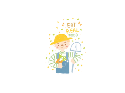 Eat Real Food cute cute art cute illustration digital art digital drawing digital illustration doodle food kawaii kawaii art kawaii illustration