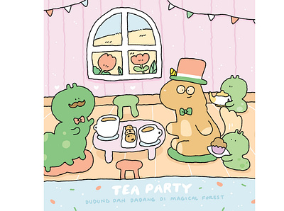 Tea Party cute cute art cute illustration illustration kawaii kawaii art kawaii illustration