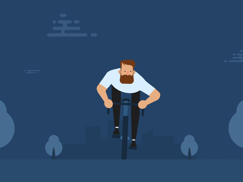 There’s something to bike rides in the air of the night. animation bike character fixcreatives gif illustration male character motion graphics
