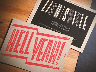 Hell Yeah hell yeah lichtspiele postcard typeface