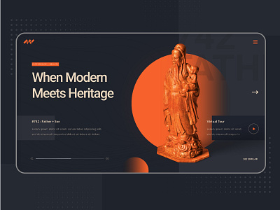 Website Design: Modern Heritage Concept branding designs interaction design product design prototype ui user research ux web web design