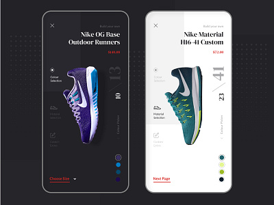 App Design : Shoe Customization Store Concept