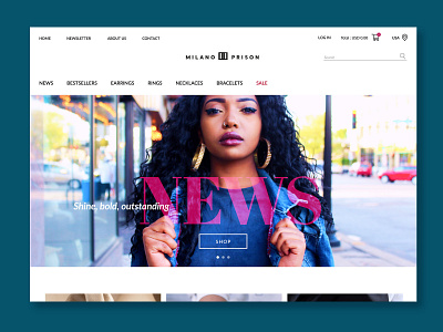 Fashion Store Website banner design branding typography ui design web design website