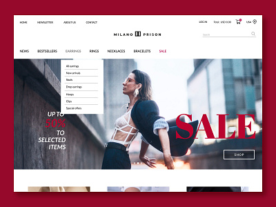 Fashion Store website banner design branding design logo typography ui ui design web web design website