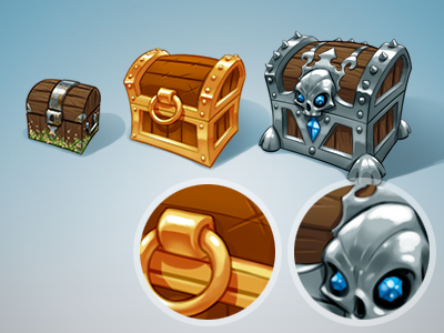 Starter Pack Icons art barnacle cartoon chest comic detail game gaming gold icon ios iron silver skull texture wood
