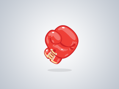 POW! athlete boxing boxing glove cartoon comic fight game glossy glove icon ingame knockout laces leather not the face pow red rocky shiny smack sports thud vector