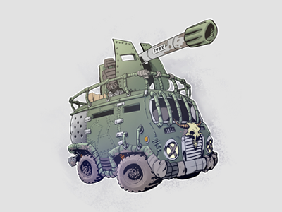 I ♥ NY cannon car comic drawing game green gun illustration iron mad max military phallic sketch skull sticker van vehicle war