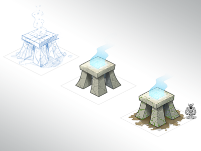 Stone Structure Process cartoon comic game gaming house isometric magic progress stone strategy structure tiles
