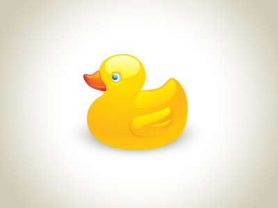 Rubber Duck icon bath bathtub duck glossy icon illustration orange plastic reflection rubadub rubber vector yellow