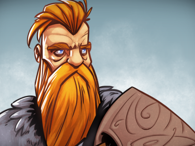 Erik the Red cartoon character comic game illustration viking