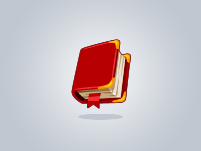 Abracadabra book bookmark cartoon game icon reading red spellbook vector wizards