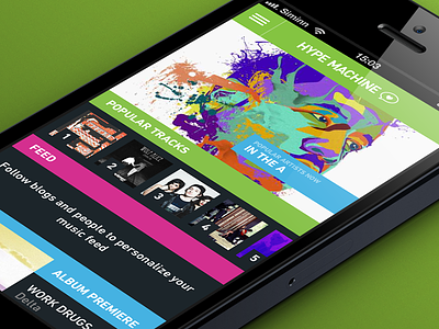 Hype Machine iOS app app application design hypemachine ios iphone music player radio ui
