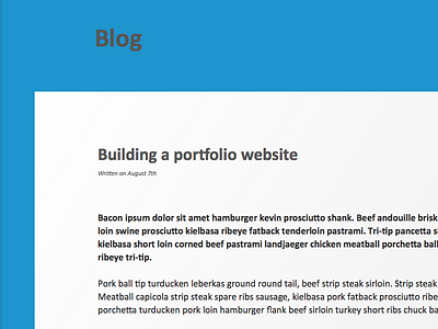 One step closer! black blog blue cool flat portfolio post simple web website white