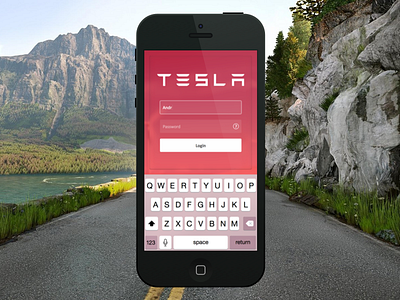 Tesla thoughts idea login pink pitch red tesla