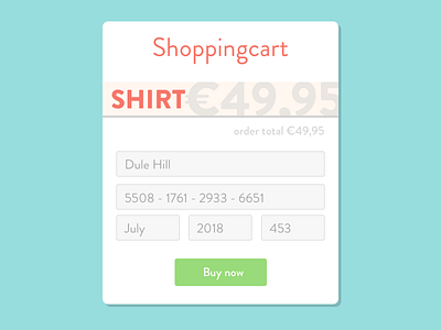 Daily UI #002 - Credit Card Checkout 002 blue bold buy card checkout credit daily ui