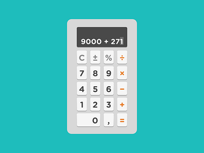 Daily UI #004 - Calculator by Stef Kors on Dribbble