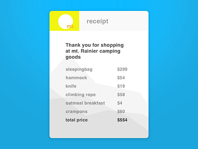 Daily UI #017 - Email Receipt