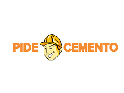 Pide Cemento brand branding cement cemento construct construction construction company design happy helmet illustration logo man pide vector work