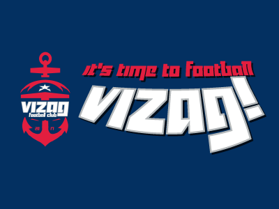 Vizagfc Bluebg anchor club crest football logo sports typography vizag