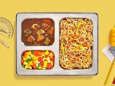 MonkeyBox Food delicious food kids meal noodles nutrition pencil salad school stationery student