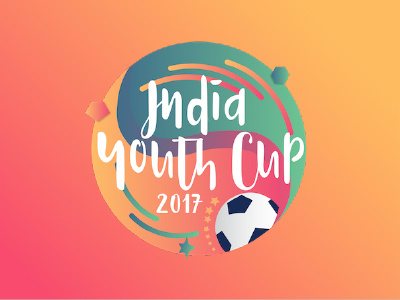 India Youth Cup brand branding cup design football illustration india logo round shape soccer tournament yin yin yang youth