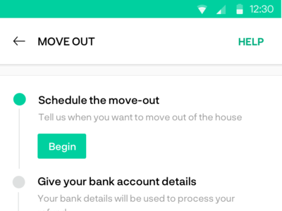 House Move out android android app app bank button clean design home home app house mobile moveout schedule timeline ui ux design