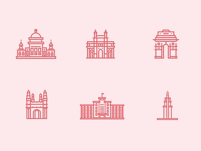 Indian Cities bangalore bengaluru brand branding chennai cities delhi design hyderabad icon icons illustration mumbai pune ui