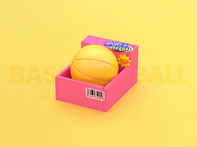 Working sample for 3D #3 3dart 3dcharacter basketball c4d character cinama4d clean illustration pink shoes toy