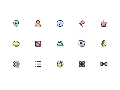 Colorful- Icon Set branding icon icons identity illustration logo mark vector