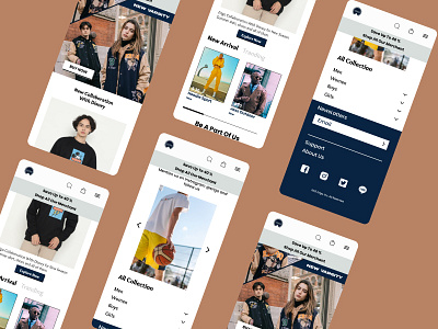 Clothing website mobile clouthing redesign ui ux