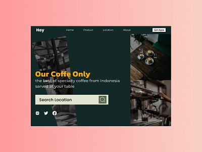 Coffeshop ads coffe shop ui