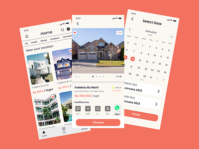 Home apps booking home hotel motel ui ux