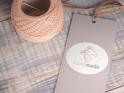 “Hand-Made” - Logo Design branding design giraffe graphic design handmade logo sewing