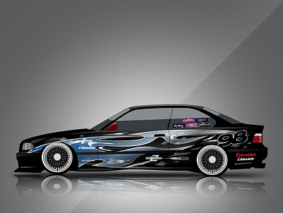BMW e36 livery design bmw design illustration livery photo photoshop racing