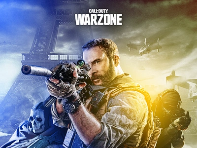 Warzone tournament poster branding cod cup design illustration logo photo photomanipulation photoshop poster poster design warzone