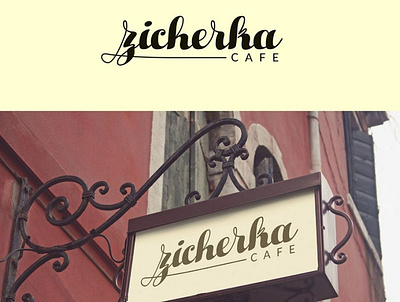 Logo for - Zicherka Cafe branding design illustration logo photo typography ui vector