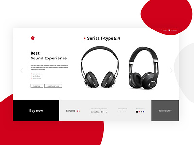 UI | Headphones store branding colours experience explore headphones minimalism minimalist store design webdesign webshop