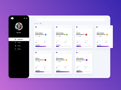 UI | Online-Course dashboard branding colours dashboard design experience minimalism minimalist overview personal school