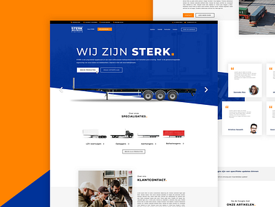 UI | Truck-trailer store bold branding colours conversion rate optimisation design experience explore minimalism store design strong