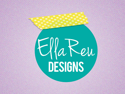 Ella Reu Logo branding circle crafty green logo tape
