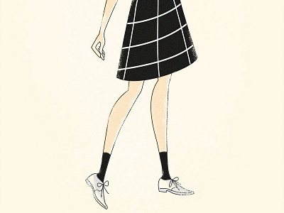 Vintage inspired fashion illlustration