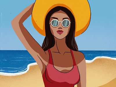 Summer postcard #1 digital illustration illustration procreate summer